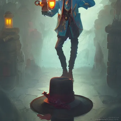 Image similar to the rad hatter, by Viktor Antonov,, greg rutkowski, fantasy, D&D, trending on artstation, smooth, sharp focus