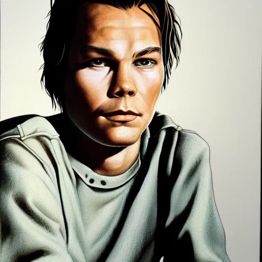 Image similar to river phoenix portrait by Peter Elson