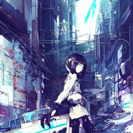 Prompt: white and teal colors. highly detailed post-cyberpunk sci-fi utility poles in style of cytus and deemo, mysterious vibes, by Akihiko Yoshida, by Greg Tocchini, nier:automata, set in half-life 2, beautiful with eerie vibes, very inspirational, very stylish, surrealistic, perfect digital art, mystical journey in strange world, bastion game
