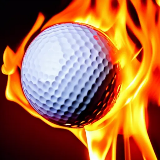 Image similar to golf ball on fire