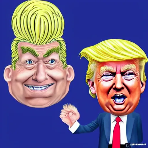 Prompt: donald trump caricature