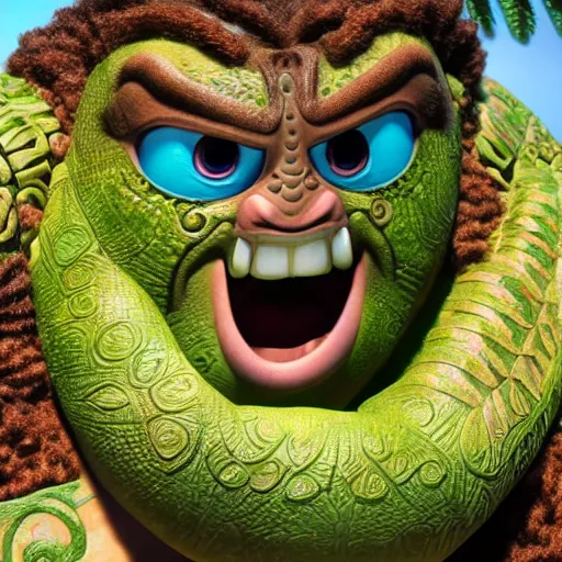 Image similar to ultra realistic and intricate detailed Te Fiti from Moana, pixar