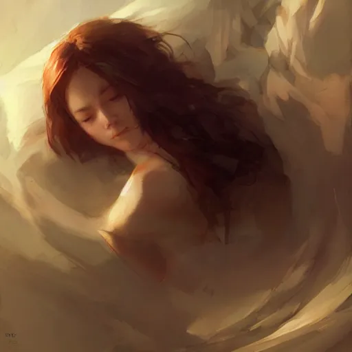 Image similar to awoke, by wlop, artgerm, greg rutkowski