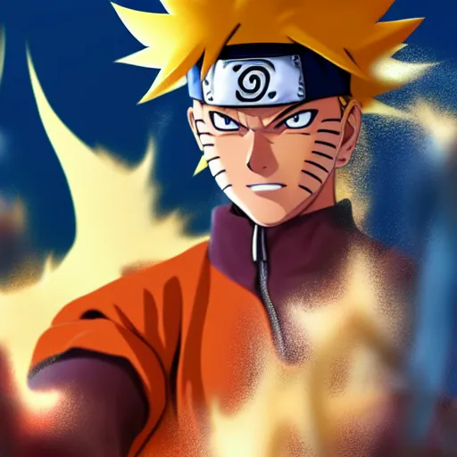 Image similar to Naruto Uzumaki as Son Goku, dramatic, hyperdetailed, artstation, photorealism, accurate, octane render, 8k,