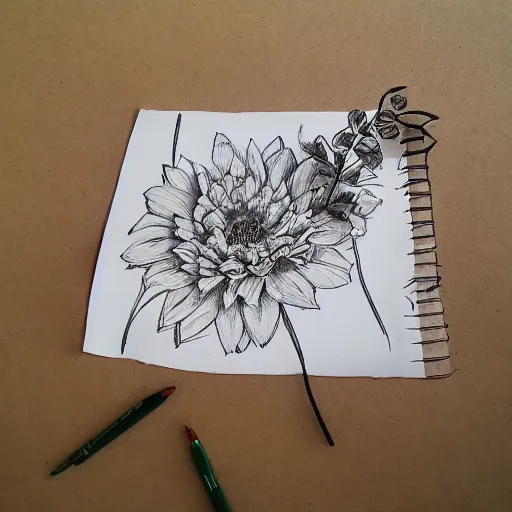 Image similar to floral sketch