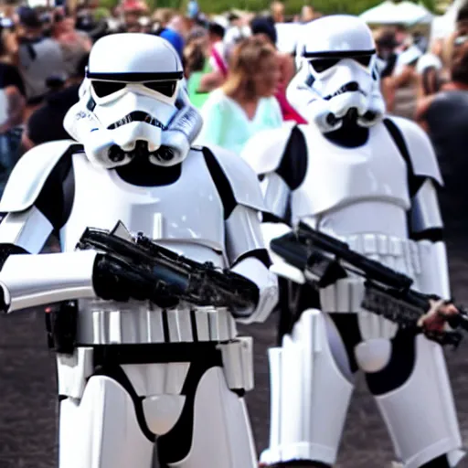 Prompt: stormtroopers at acl festival in high quality