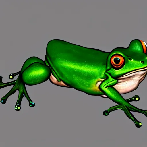 Image similar to A frog with fur, semi realistic, trending on art station