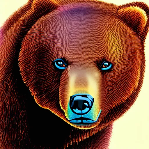 Image similar to a digital art of a bear made out of gelatin