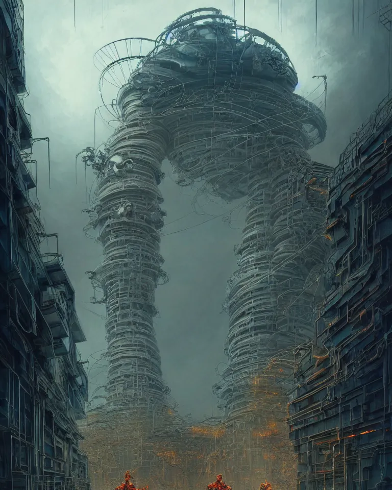 Image similar to low angle shot of a cyberpunk robot character in chernobyl, intricate, elegant, highly detailed, centered, digital painting, artstation, concept art, smooth, sharp focus, illustration, artgerm, tomasz alen kopera, peter mohrbacher, donato giancola, joseph christian leyendecker, wlop, boris vallejo