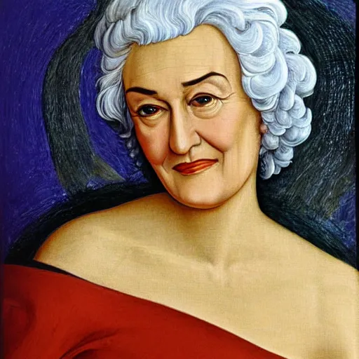 Image similar to oil Painting of Bea arthur by Botticelli