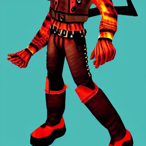 Prompt: Cruelty Squad character, PS1 graphics, maximalism