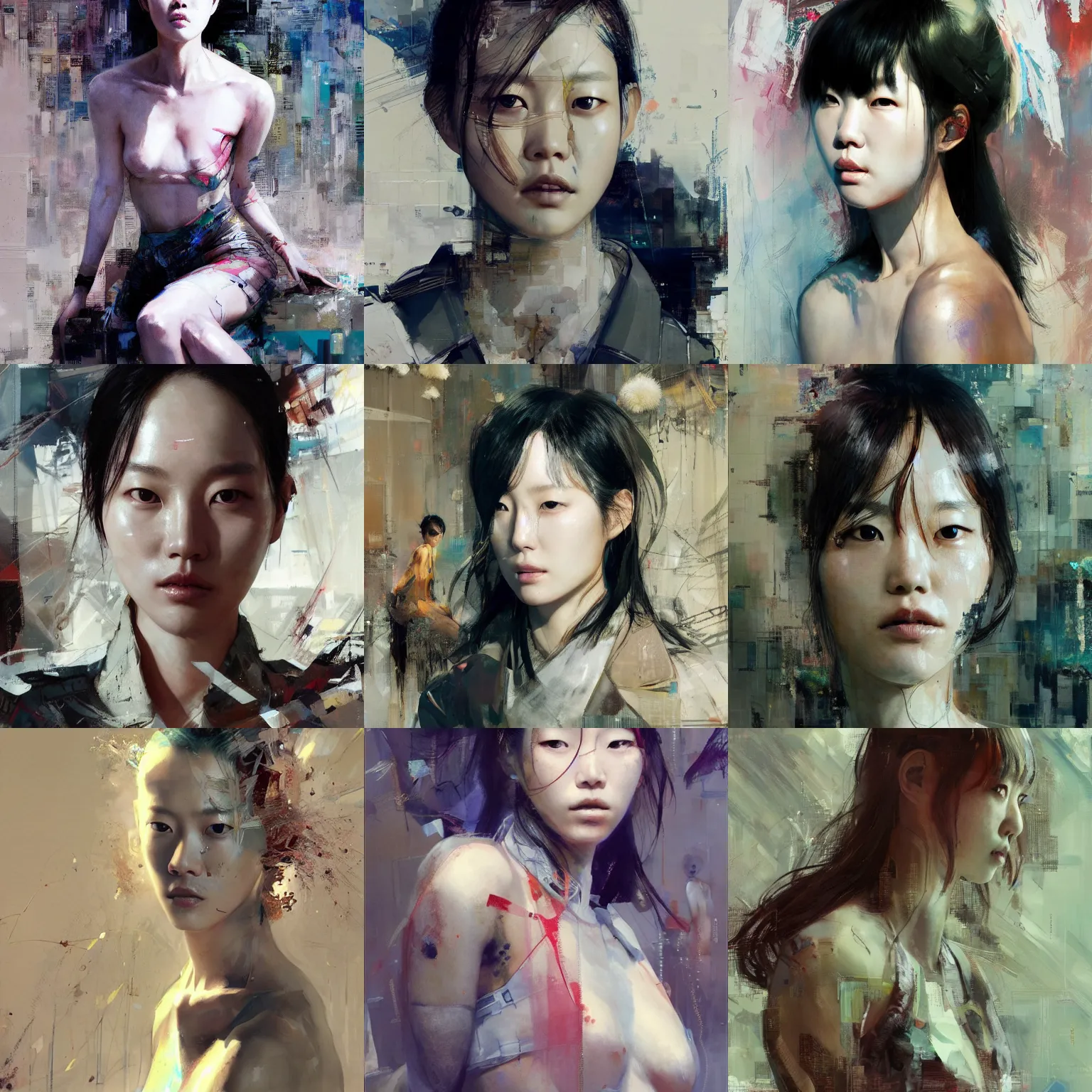 Prompt: lee jin - eun by wadim kashin, android jones, vanessa beecroft, john berkey, rule of thirds, seductive look, beautiful