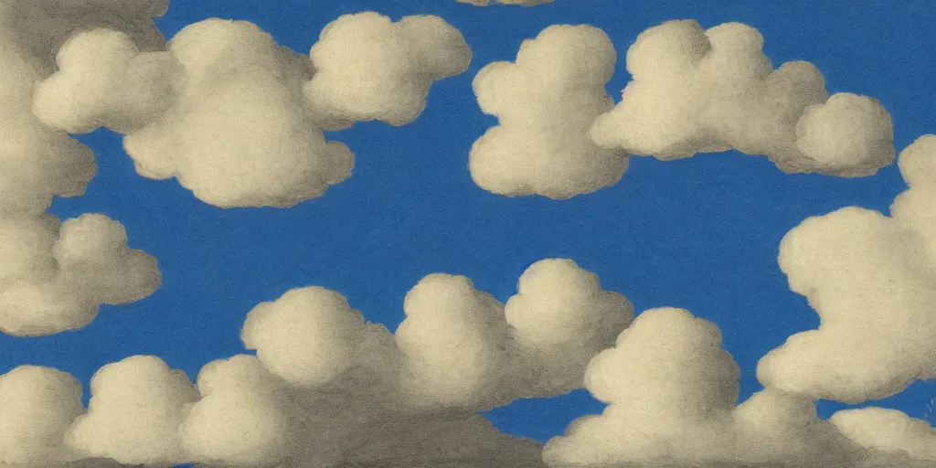 Prompt: peaceful puffy clouds, illuminated manuscript, 4 k