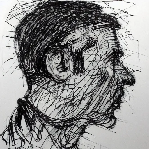 Prompt: a realistic yet scraggly portrait sketch of the side profile of a stern and sophisticated the sniper, trending on artstation, intricate details, in the style of frank auerbach, in the style of sergio aragones, in the style of martin ansin, in the style of david aja, in the style of mattias adolfsson