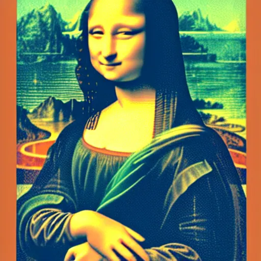 Image similar to Hatsune Miku as the Mona Lisa