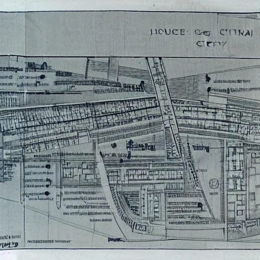 Image similar to a blueprint of a utupian city, detailed