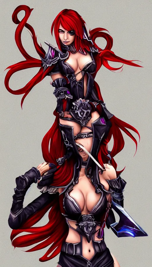 Image similar to Katarina in the style of Arcane