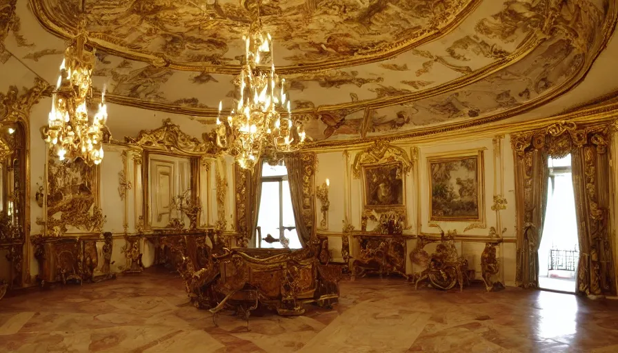 Image similar to grand rococo interior