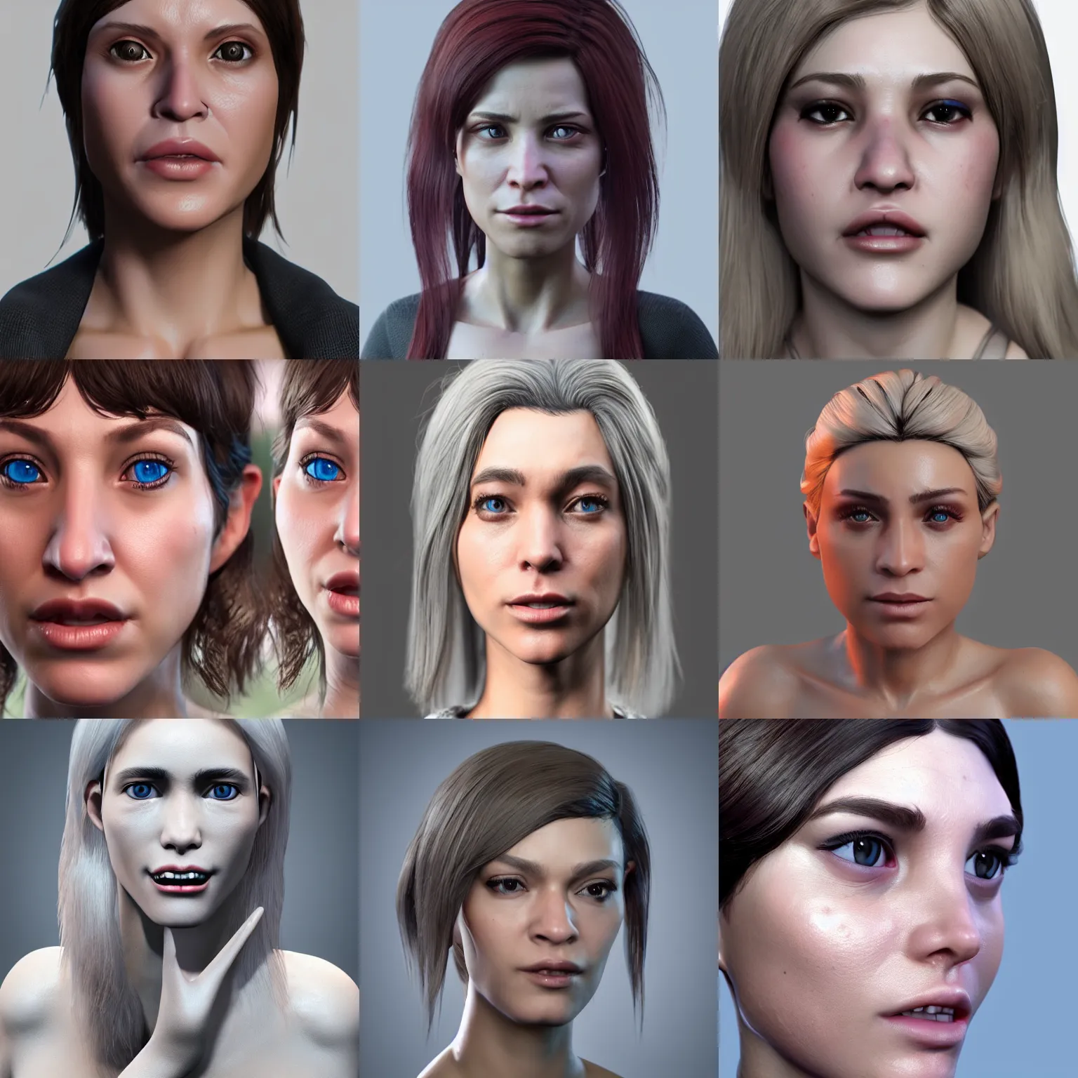 Prompt: Female Facial/Lipsync (UNREAL ENGINE 5), highly detailed, 3D
