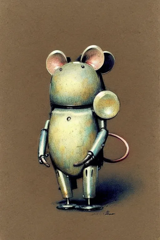 Prompt: ( ( ( ( ( 1 9 5 0 s retro robot mouse. muted colors. ) ) ) ) ) by jean - baptiste monge!!!!!!!!!!!!!!!!!!!!!!!!!!!!!!