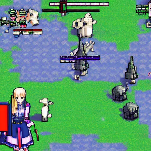 Image similar to JRPG game with т64 graphics