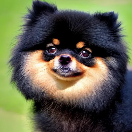 Prompt: Great Pomeranian, photorealistic, photography, wife angle