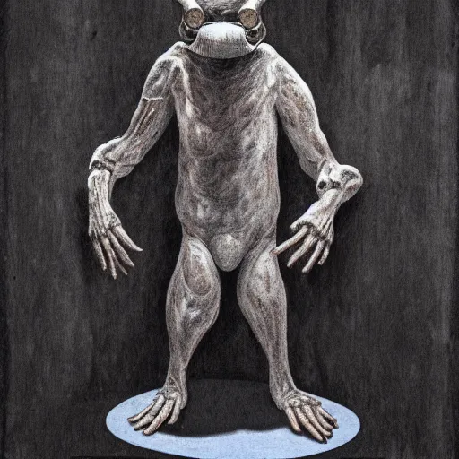 Image similar to liminal creature from the halls of the scp foundation, realistic, eerie