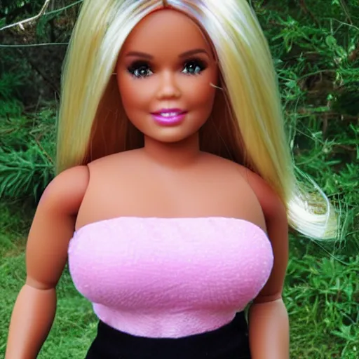 Image similar to fat middle aged barbie doll