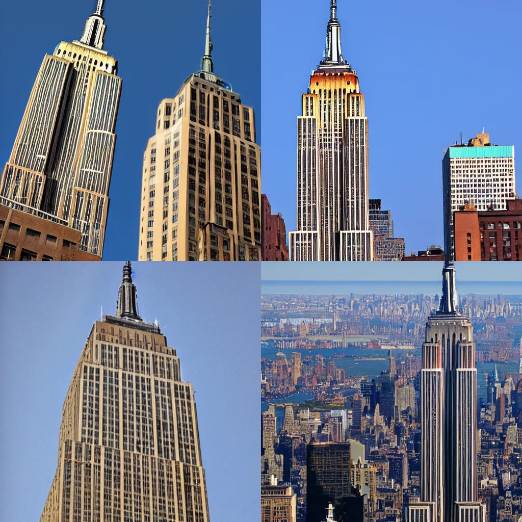 Prompt: The Empire State Building, lasagnapunk