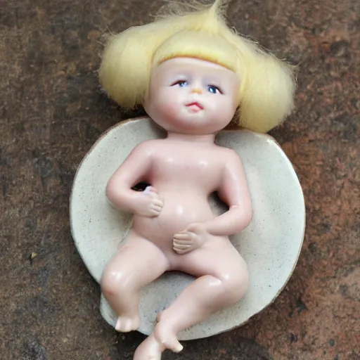 Prompt: holy roman kewpie doll