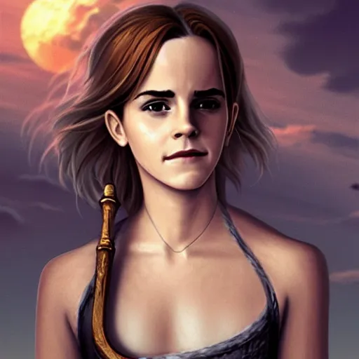 Image similar to Emma Watson as a D&D character