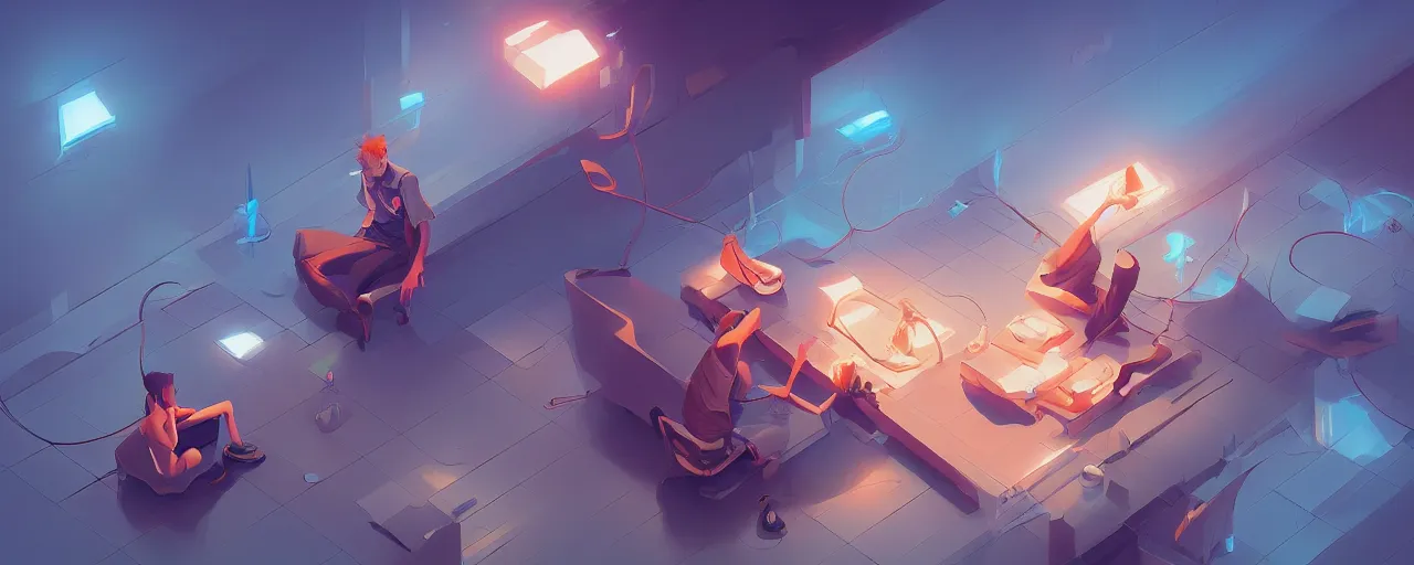 Image similar to easy solution to complex problems diagram, digital art, behance hd by jesper ejsing, by rhads, makoto shinkai and lois van baarle, ilya kuvshinov, global illumination.