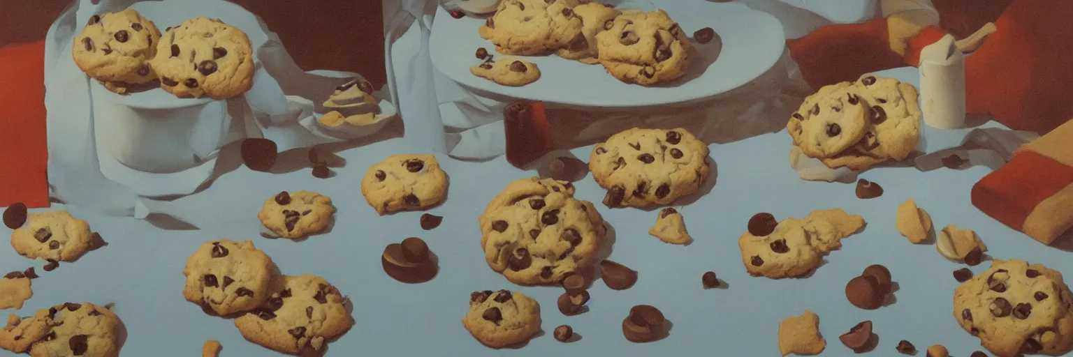 Image similar to cookies painting magritte