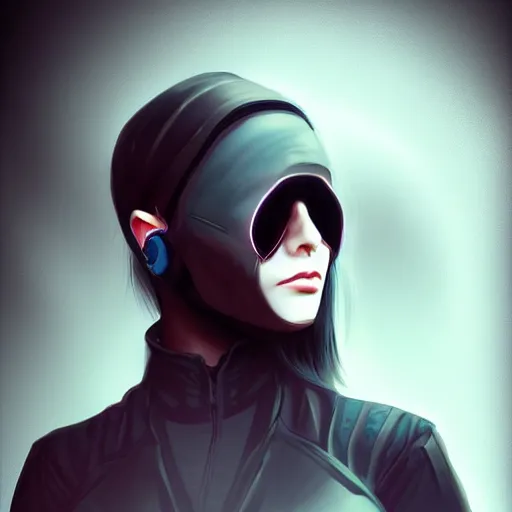 Image similar to female hacker dark and brooding, digital art, artstation, award winning