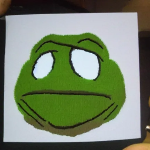 Prompt: pepe the frog as a flower