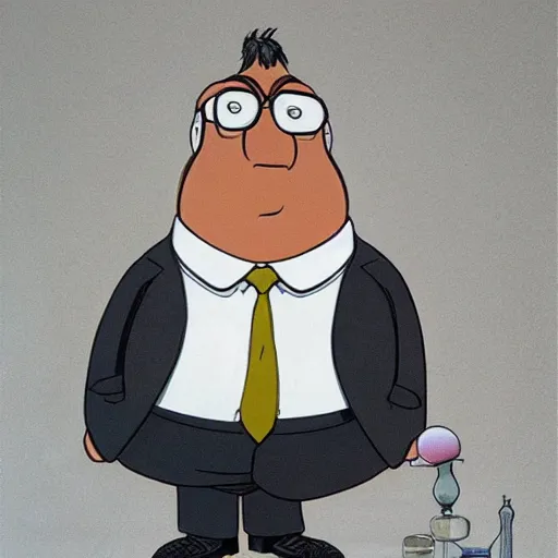 Prompt: peter griffin, hyperrealism, in the style of dali