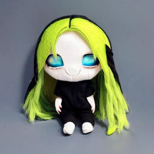 Image similar to billie eilish chibi plushie