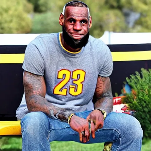 Prompt: Lebron James as a dog