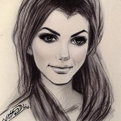 Image similar to milt kahl sketch of victoria justice as princess padme from star wars episode 3