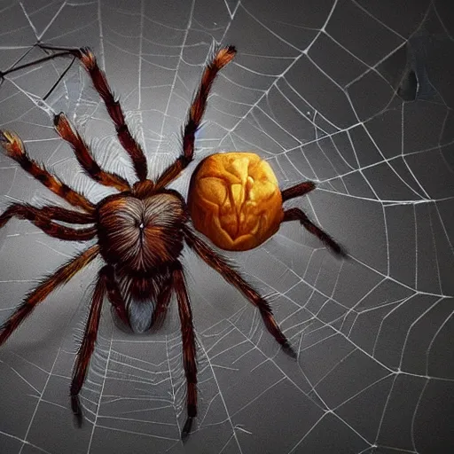 Image similar to a gigantic spider eating a human head