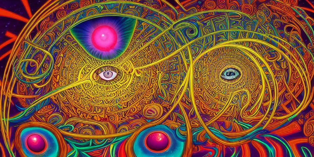 Prompt: An extremely psychedelic abstract illustration of an all seeing eye shaped labyrinth maze , colorful, surreal, dramatic lighting, magic mushrooms, psilocybin, LSD, detailed, intricate, elegant, highly detailed, digital painting, artstation, concept art, smooth, sharp focus, illustration, art by Krenz Cushart and Artem Demura and alphonse mucha, unreal engine 5 render, 8k