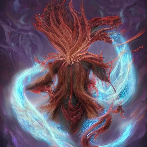 Image similar to a luck elemental, whirling energy made of good luck ( dramatic, cinematic, digital fantasy art )