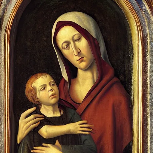 Image similar to Our Lady of Sorrows Renaissance painting