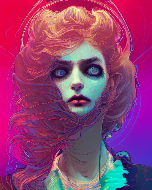 Prompt: glitch art vampire, glitches, vaporwave, highly detailed, very intricate, art nouveau pixelated, neon glitch, chromatic aberration, harsh lighting, award - winning, disney concept art illustration by mandy jurgens and alphonse mucha and alena aenami, glitch color palette, featured on artstation