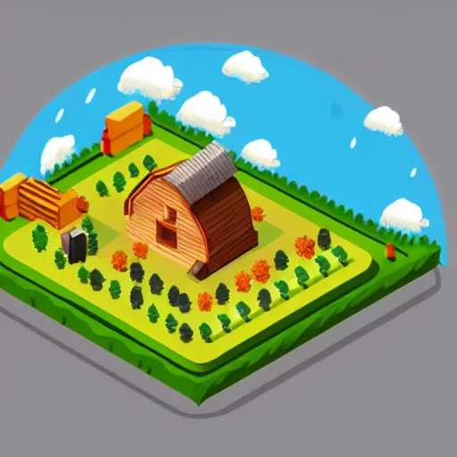 Image similar to cute isometric country