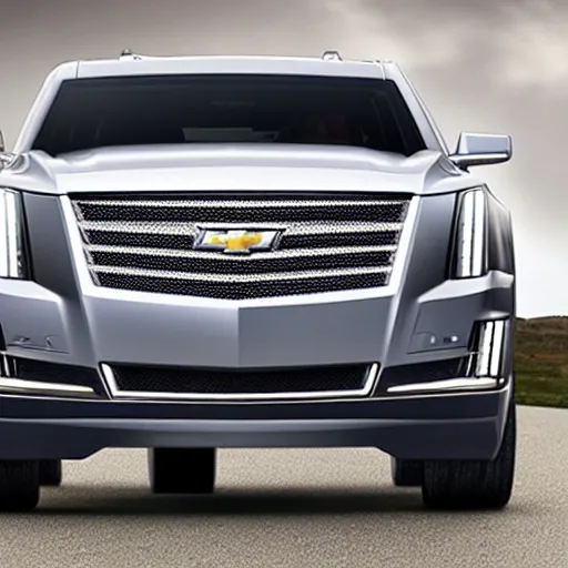 Prompt: An SUV based on a fusion of a Cadillac Escalade and Chevrolet Tahoe