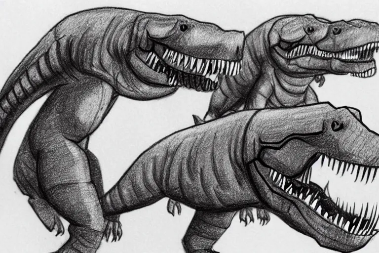 Image similar to how to draw a t - rex
