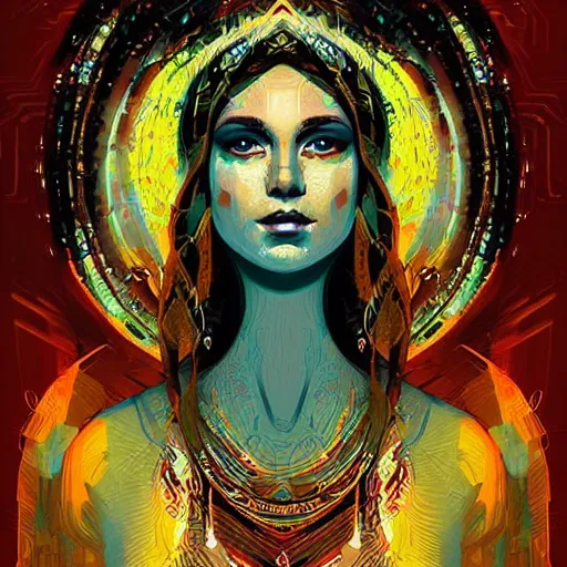 Image similar to a portrait of a goddess by Petros Afshar