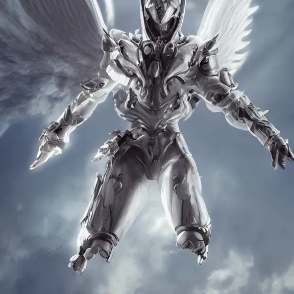 Image similar to cinematic full body shot of a male angel flying over hell, that's a beautiful stunning white armor, elegant pose, flying, detailed arms, detailed white armor, two arms, two legs, detailed fanart, macro art, realistic digital art, DeviantArt, artstation, 3D realistic, 8k HD, octane render