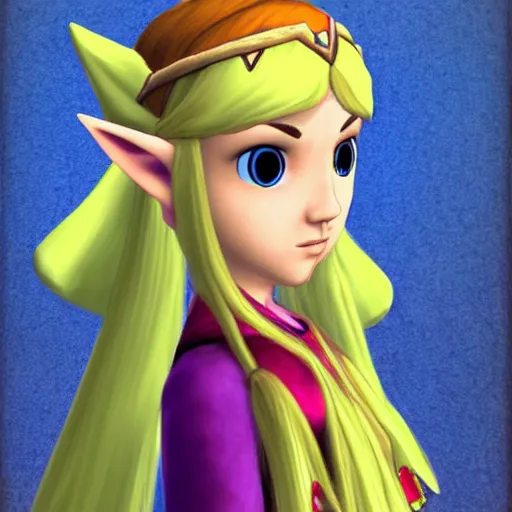 Prompt: cute Princess Zelda from skyward sword